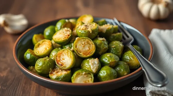 Garlicky Baked Brussels Sprouts au Gratin