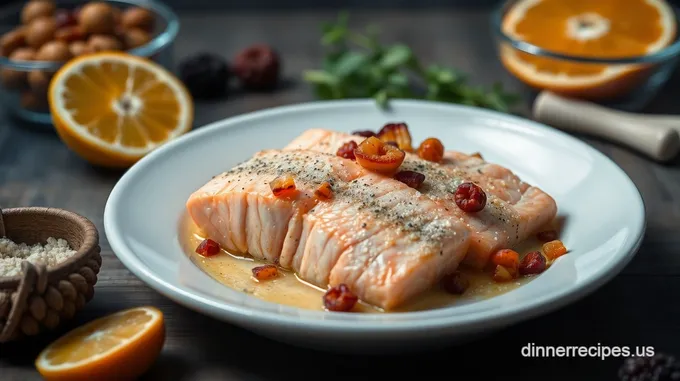 Citrus-Infused Salmon with Dried Fruit Salsa