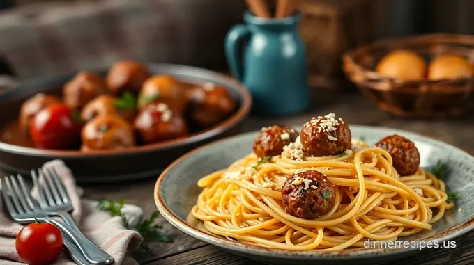 Quick Spaghetti with Savory Meatballs