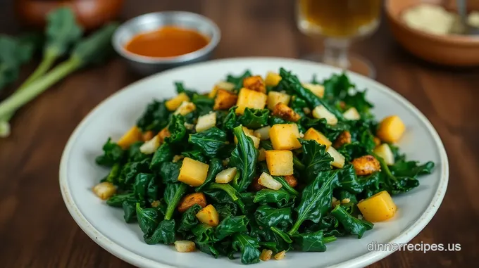 Crispy Roasted Kale Salad with Tangy Cider Vinaigrette
