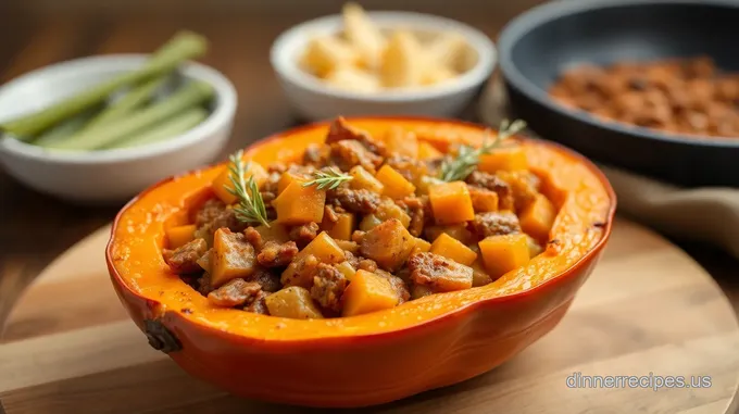 Savory Roast Butternut Squash with Flavorful Stuffing