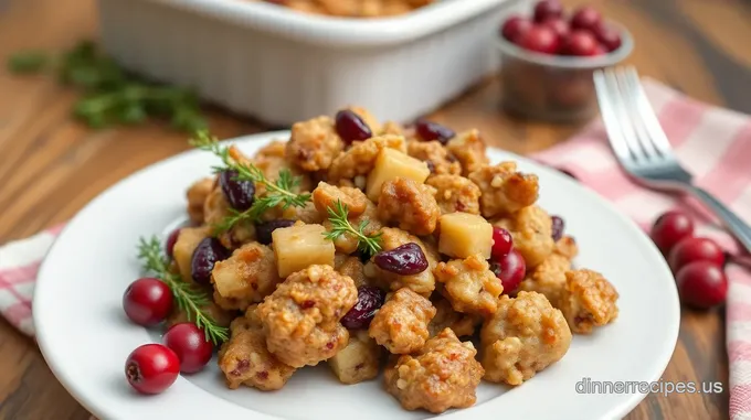 Bake Cranberry Walnut Stuffing Delight