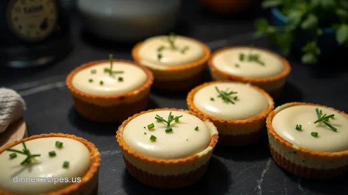 Creamy Herb & Garlic Mini Savory Cheesecakes