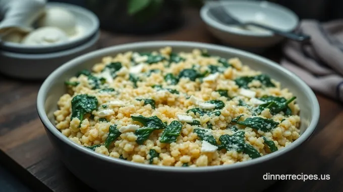 Creamy Quinoa & Spinach Casserole