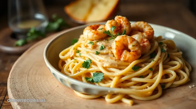 Bake Creamy Shrimp Fettuccine Delight