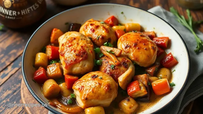 Skillet Chicken Thighs with Veggies in 40 Min