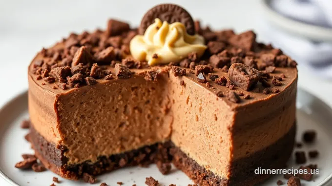 Indulgent Chocolate Peanut Butter Mousse Cake