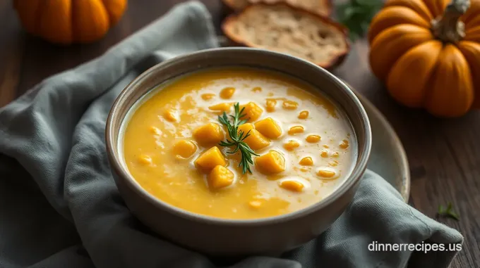 Sautéed Pumpkin Corn Chowder