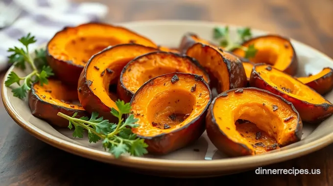 Sweetly Roasted Pumpkin Wedges with Maple Cinnamon Glaze