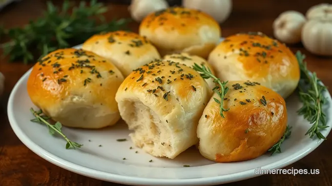 Savory Garlic Herb Dinner Rolls
