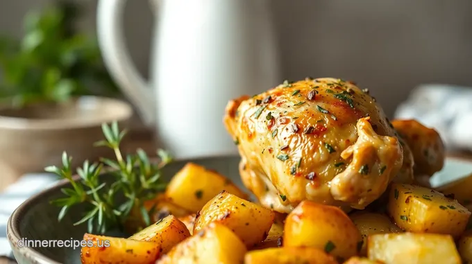 Herb-Infused Roasted Chicken with Garlic Herb Potatoes