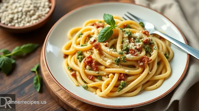 Quick Pesto Penne Pasta in 15 Minutes