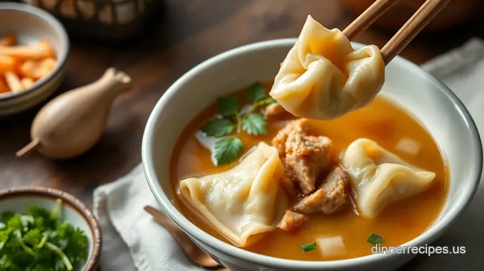 Quick Wonton Soup with Pork & Ginger