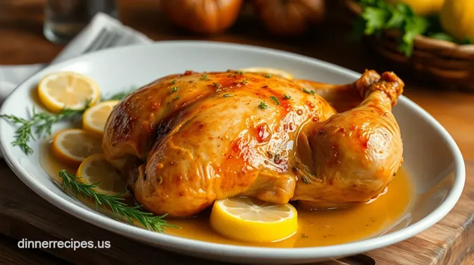 Lemon & Garlic Roast Chicken: A Zesty Delight