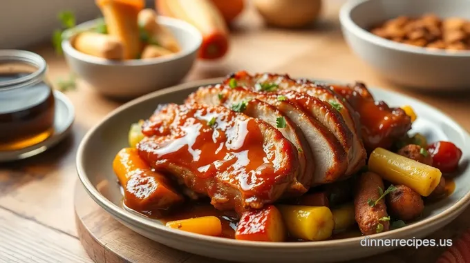 Honey-Glazed Roast Pork with Roasted Veggies