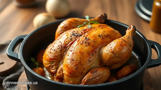 Ultimate Juicy Roast Whole Chicken in Dutch Oven
