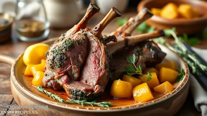 Roasted Rack of Lamb with Herb Crust
