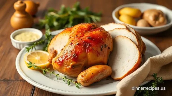 Roasted Turkey with Herb Butter Delight