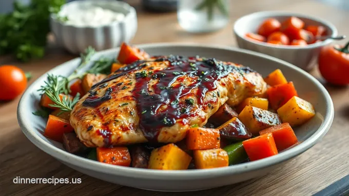 Bake Balsamic Chicken With Veggies In 45 Minutes