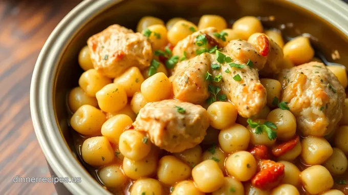 Slow-Cooked Gnocchi and Chicken Alfredo