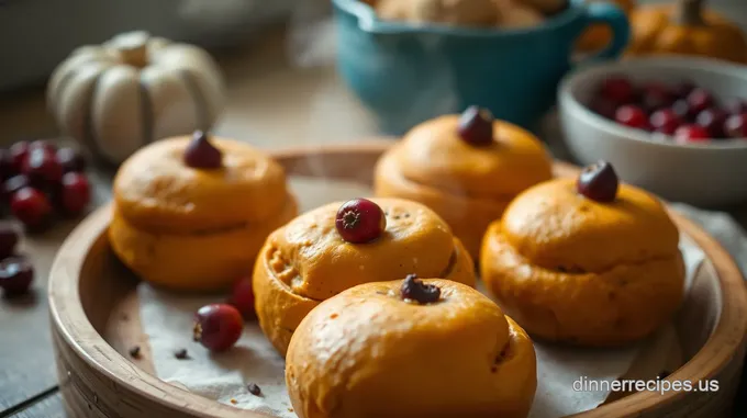 Fluffy Pumpkin Cranberry Buns: A Steamed Delight