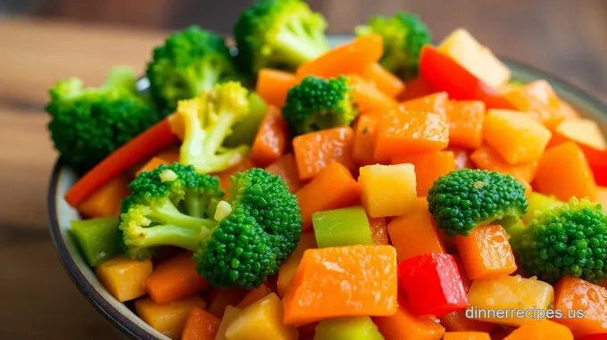 Vibrant Stir-Fry: Diced Carrots & Colorful Veggies