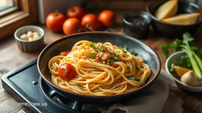 Savory Stovetop Noodles in Garlic Sauce
