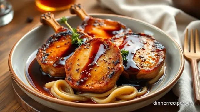Stovetop Pork Chops in Honey Balsamic Glaze